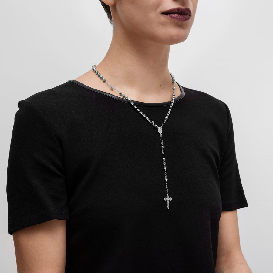 COLLIER CHAPELET - ARGENT