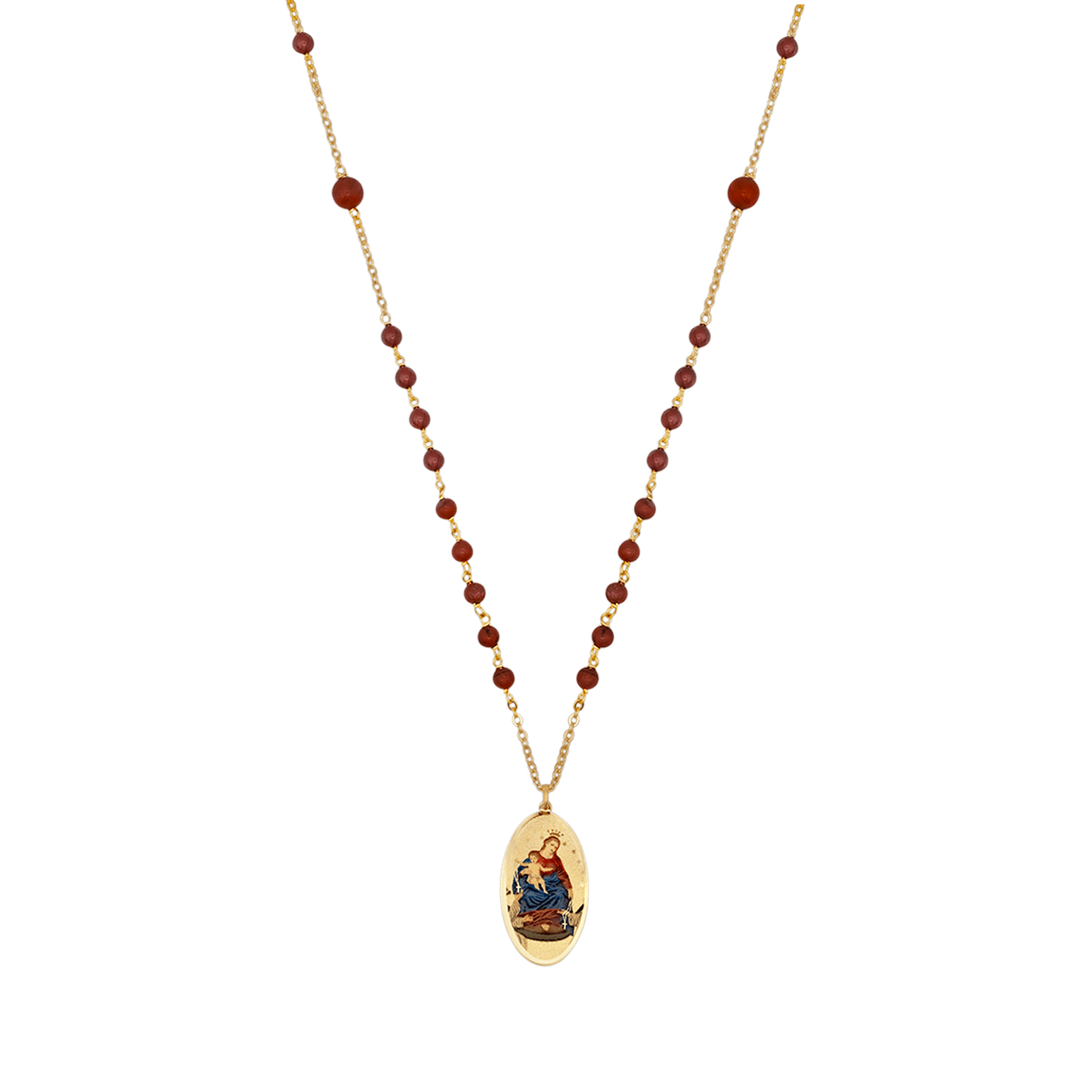 OUR LADY OF POMPEII - BEADED COLLIER