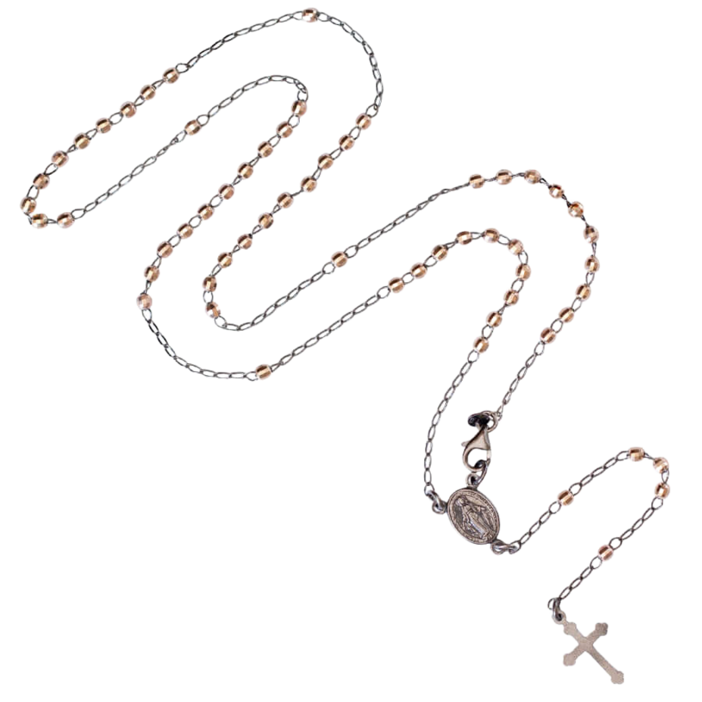 COLLIER CHAPELET - NOIR ARGENT