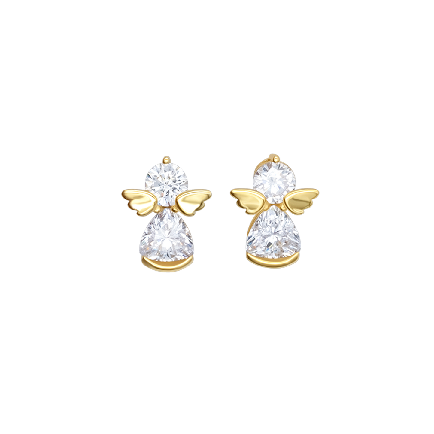 ANGELS BOUCLES D'OREILLES - GOLDEN ARGENT ET ZIRCONIA