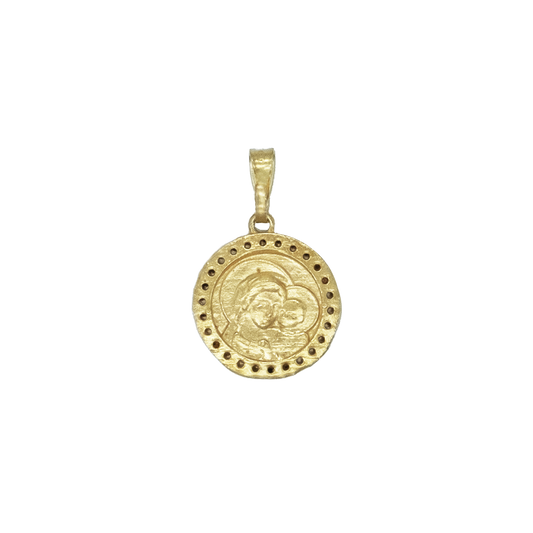POPE LEO XIV - MÉDAILLE - GOLDEN ARGENT ET ZIRCONIA