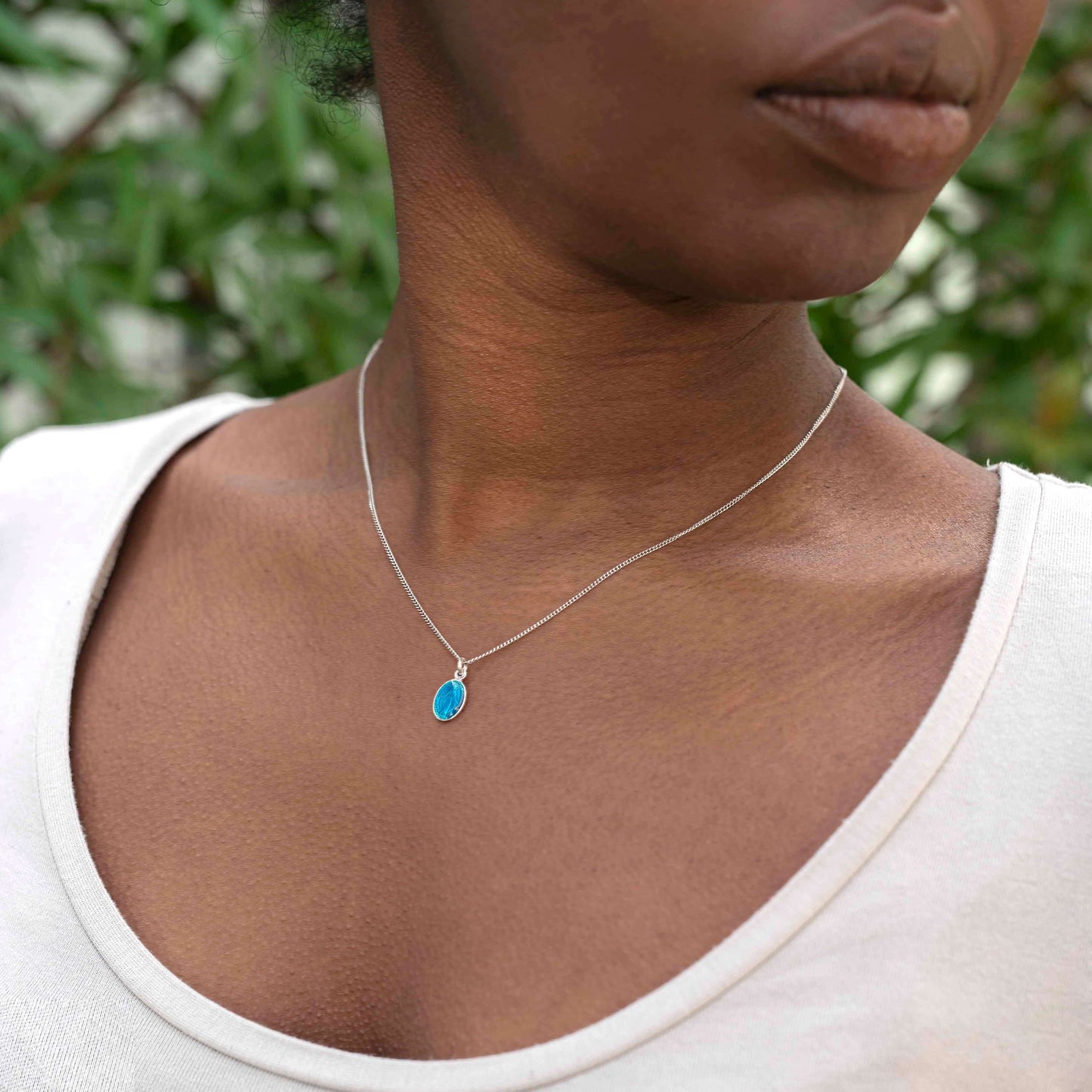 BLUE ST MARY CHARM COLLIER - ARGENT