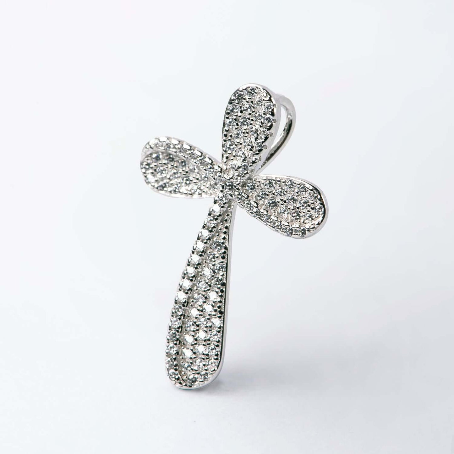 PENDENTIF CROIX - ARGENT ET ZIRCONIA
