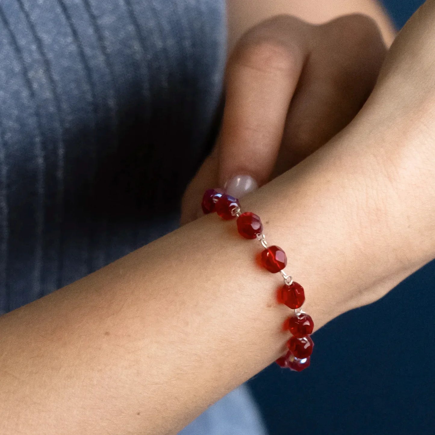 CRYSTAL BRACELET CHAPELET - METAL