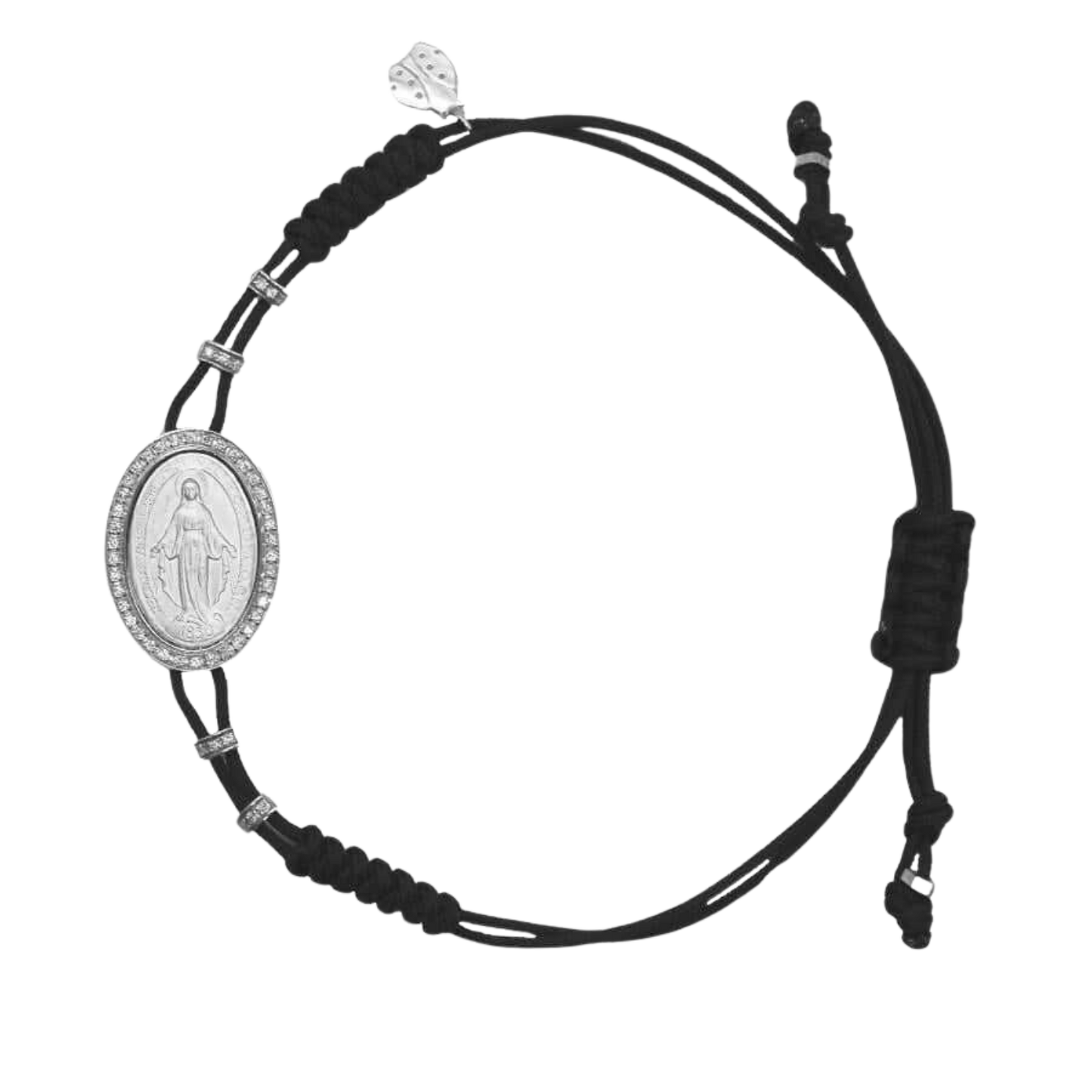 MIRACULOUS MÉDAILLE BRACELET - BLANC OR ET DIAMONDS