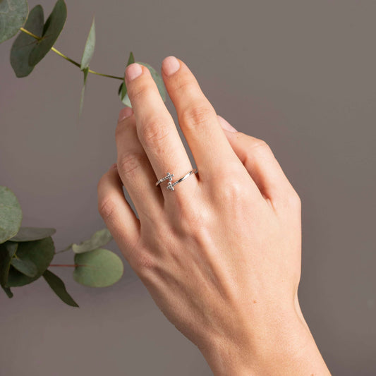 PAVÉ CROIX BAGUE - ARGENT