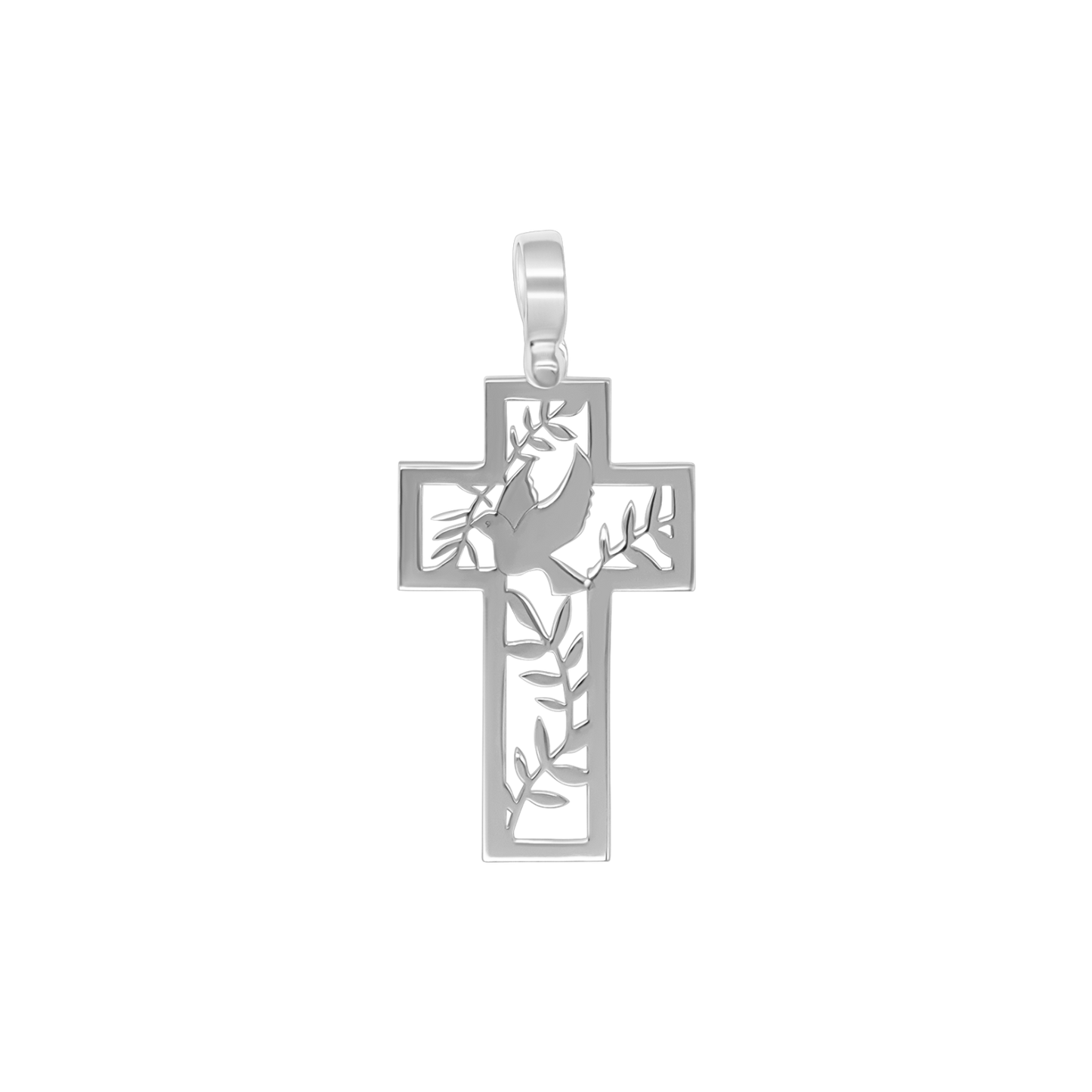 DOVE OF PEACE - PENDENTIF CROIX - ARGENT