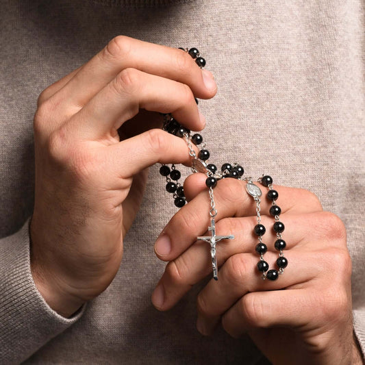 HEMATITE CHAPELET - ARGENT