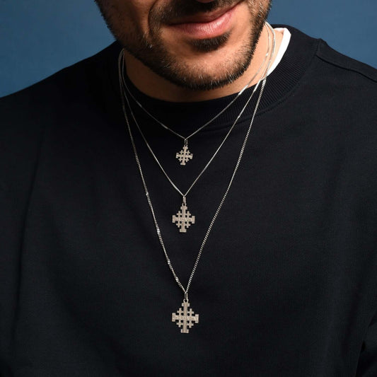 JERUSALEM PENDENTIF CROIX - ARGENT