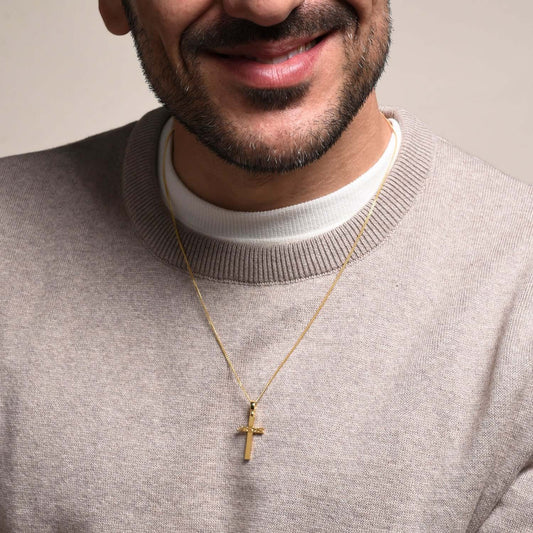 JESUS PENDENTIF CROIX - GOLDEN ARGENT