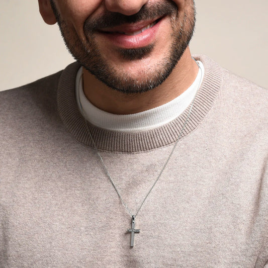 JESUS PENDENTIF CROIX - ARGENT