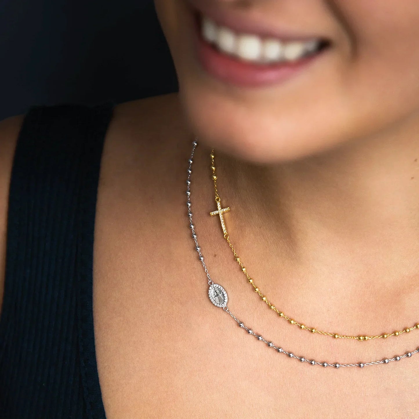 MIRACULOUS ET CROIX - COLLIER - ARGENT