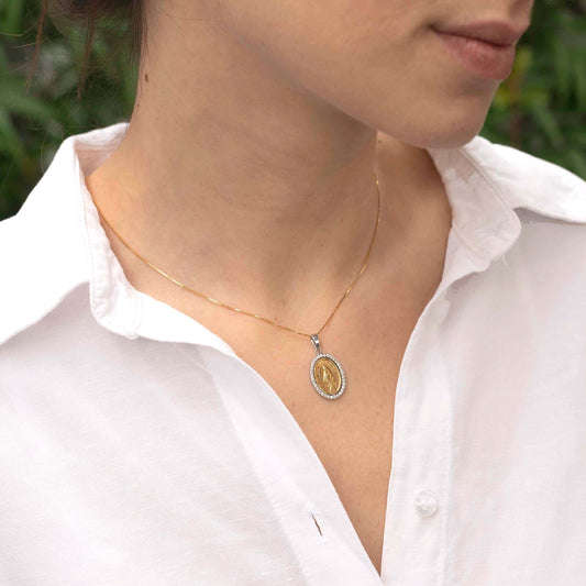 MIRACULOUS MÉDAILLE ET CHAÎNE - DIAMONDS - OR
