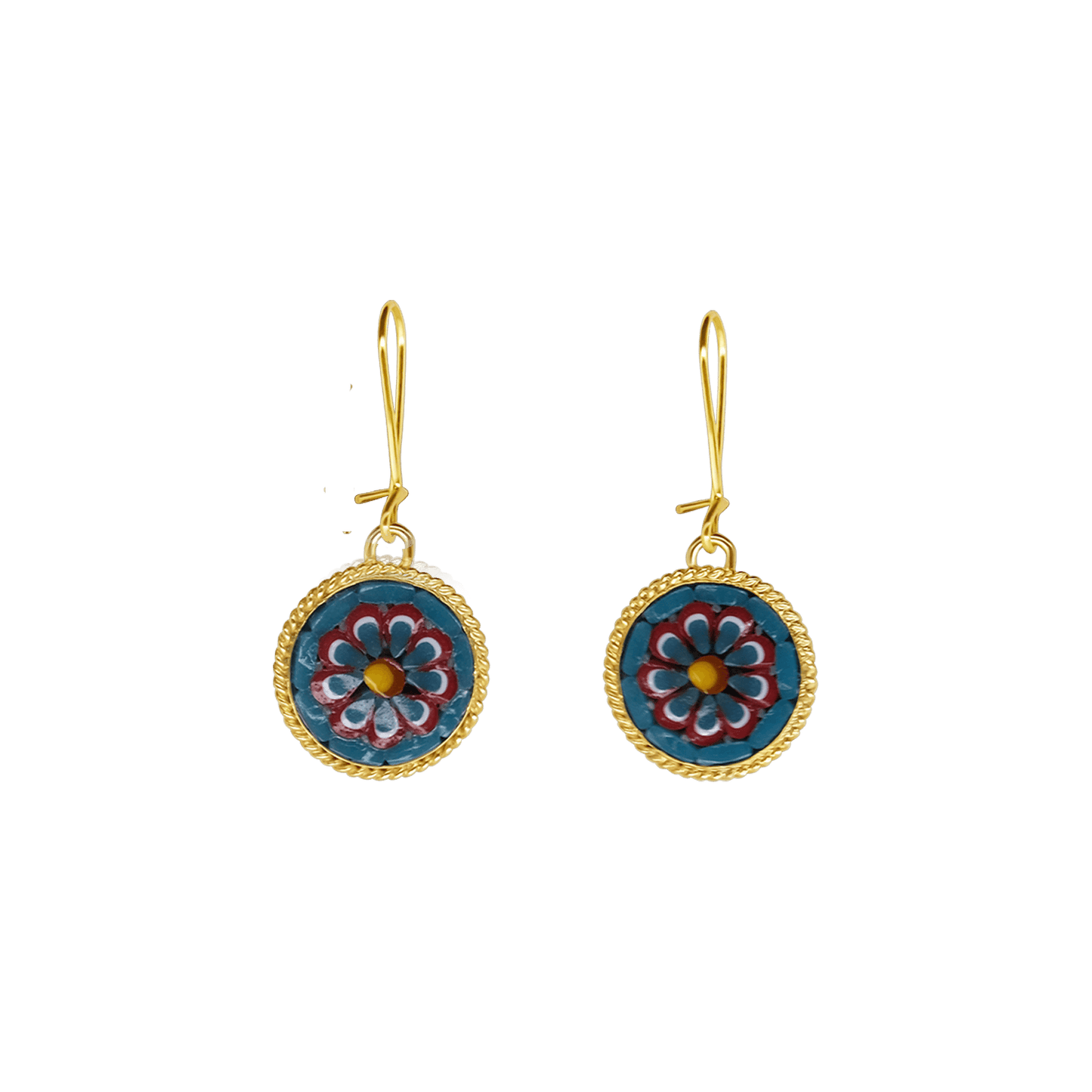 BOUCLES D'OREILLES - MICROMOSAIC BIJOUX - GOLDEN METAL