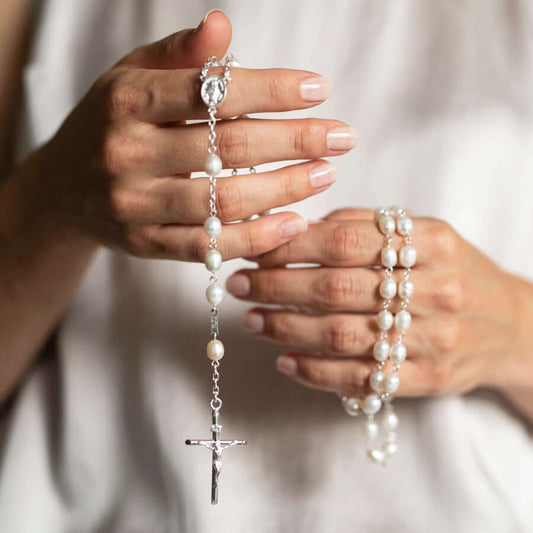 PERLE CHAPELET - ARGENT