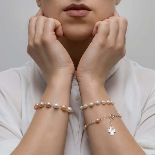 PERLE BRACELET CHAPELET - ARGENT