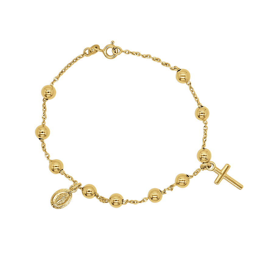 BRACELET CHAPELET - OR