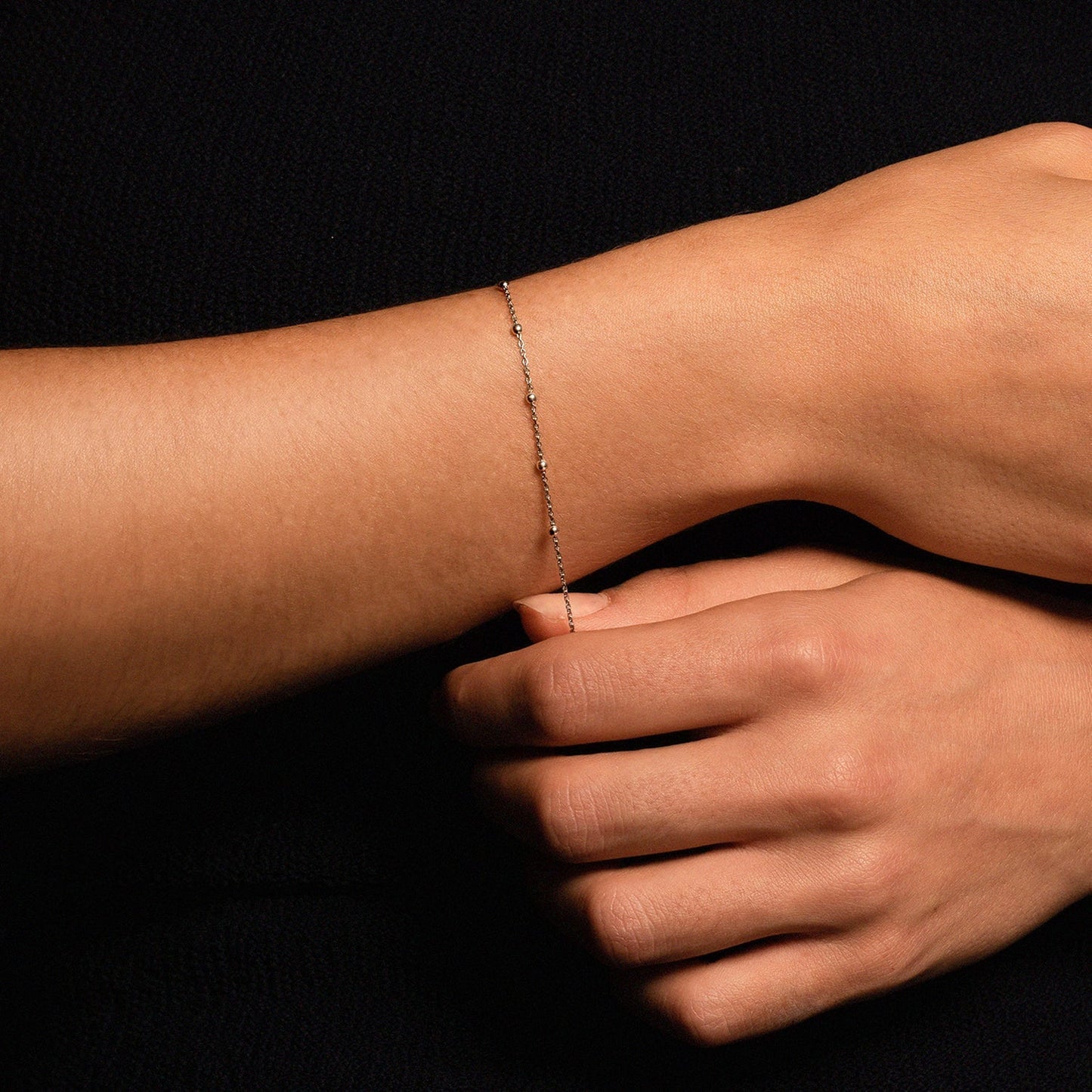 BRACELET CHAPELET - ARGENT