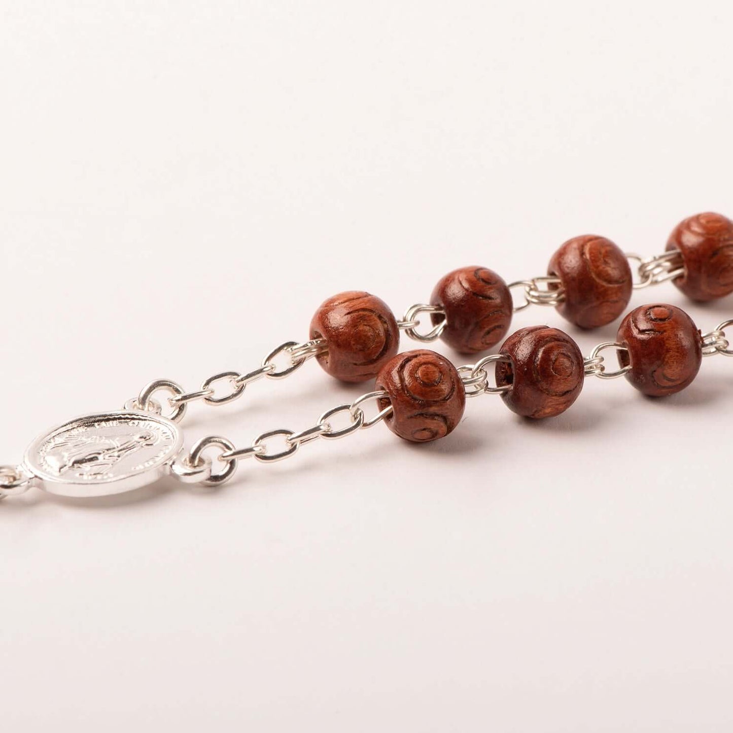 ROSEWOOD BEADS CHAPELET - ARGENT
