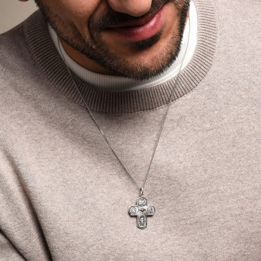 SCAPULAR - PENDENTIF CROIX - METAL