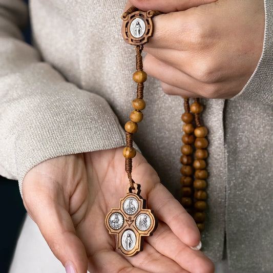 SCAPULAR CHAPELET - BOIS ET ROPE