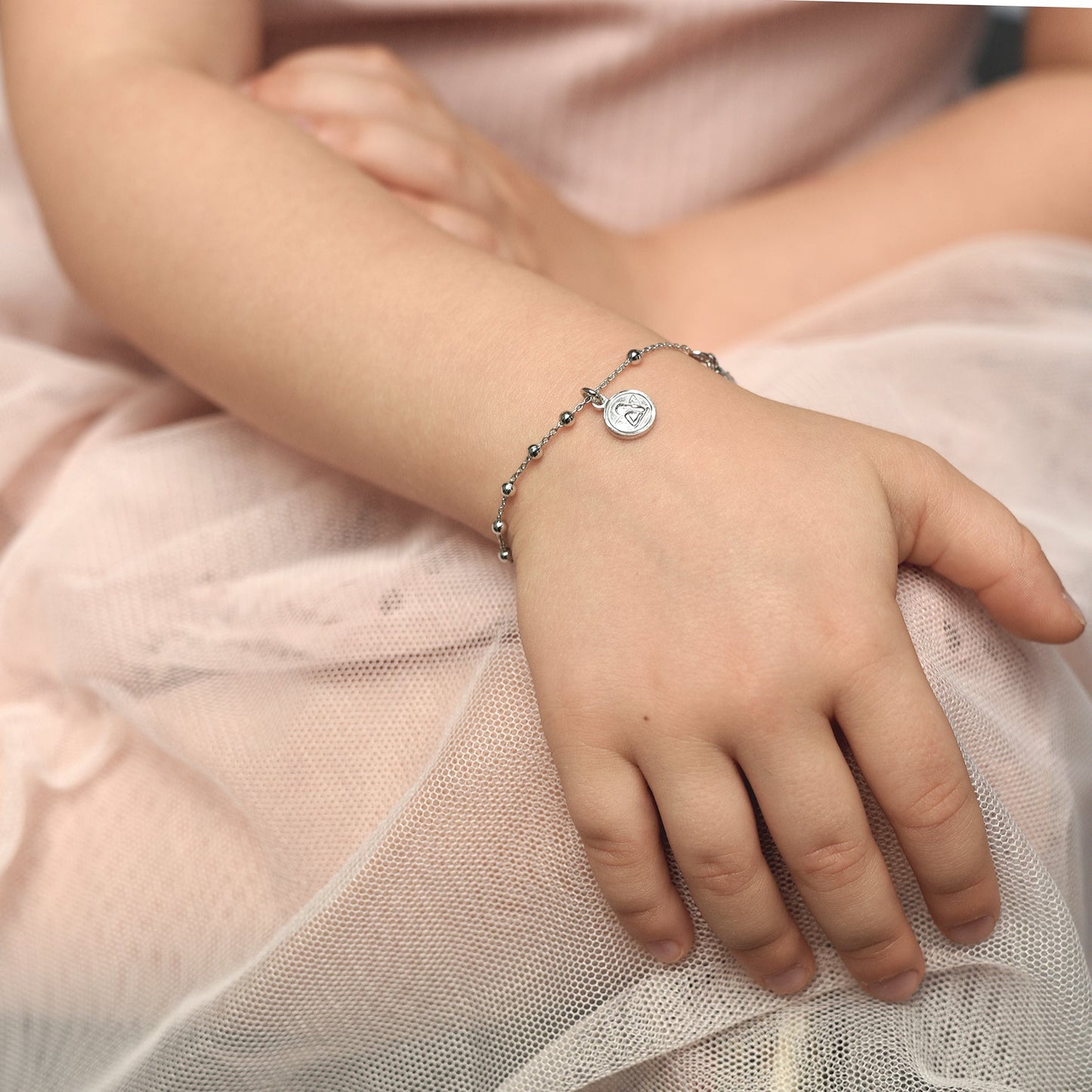 BABY BRACELET CHAPELET - ARGENT