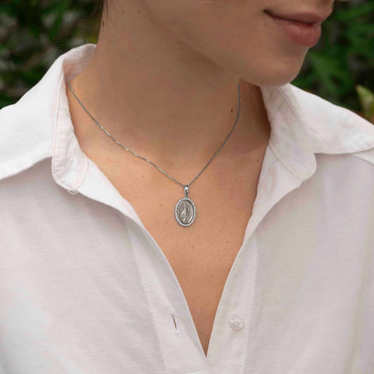 MIRACULOUS ET CHAÎNE - DIAMONDS - BLANC OR