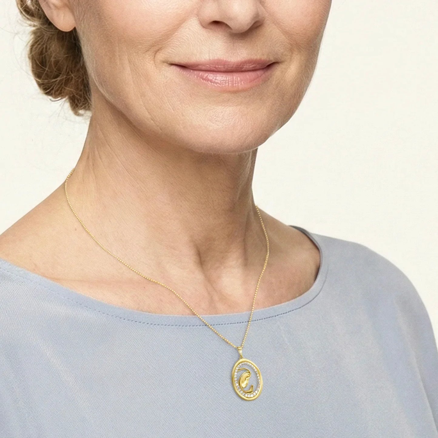 VIERGE MARIE COLLIER - OR ET DIAMONDS