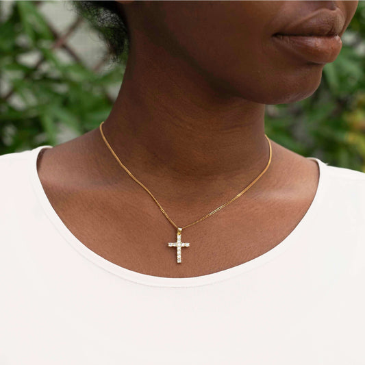 PENDENTIF CROIX - VERMEIL ARGENT