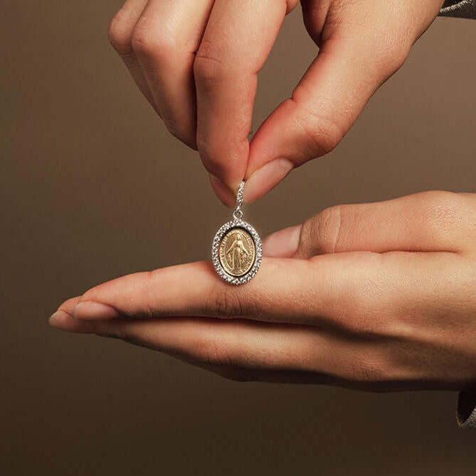 MIRACULOUS MÉDAILLE - ZIRCONIA MÉDAILLE - BICOLOR OR