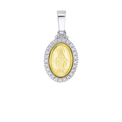 MIRACULOUS MÉDAILLE - ZIRCONIA MÉDAILLE - BICOLOR OR