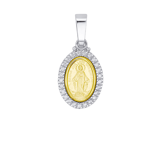 MIRACULOUS MÉDAILLE - ZIRCONIA MÉDAILLE - BICOLOR OR