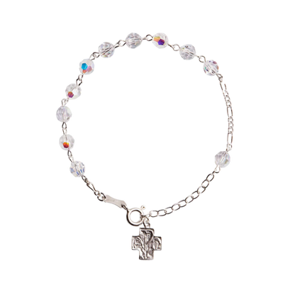 CRYSTAL BRACELET CHAPELET - ARGENT