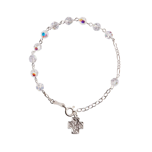 CRYSTAL BRACELET CHAPELET - ARGENT