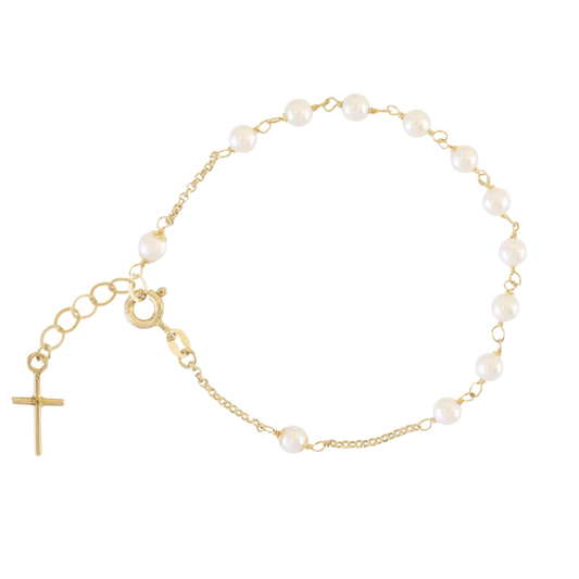 PERLE BRACELET CHAPELET - OR