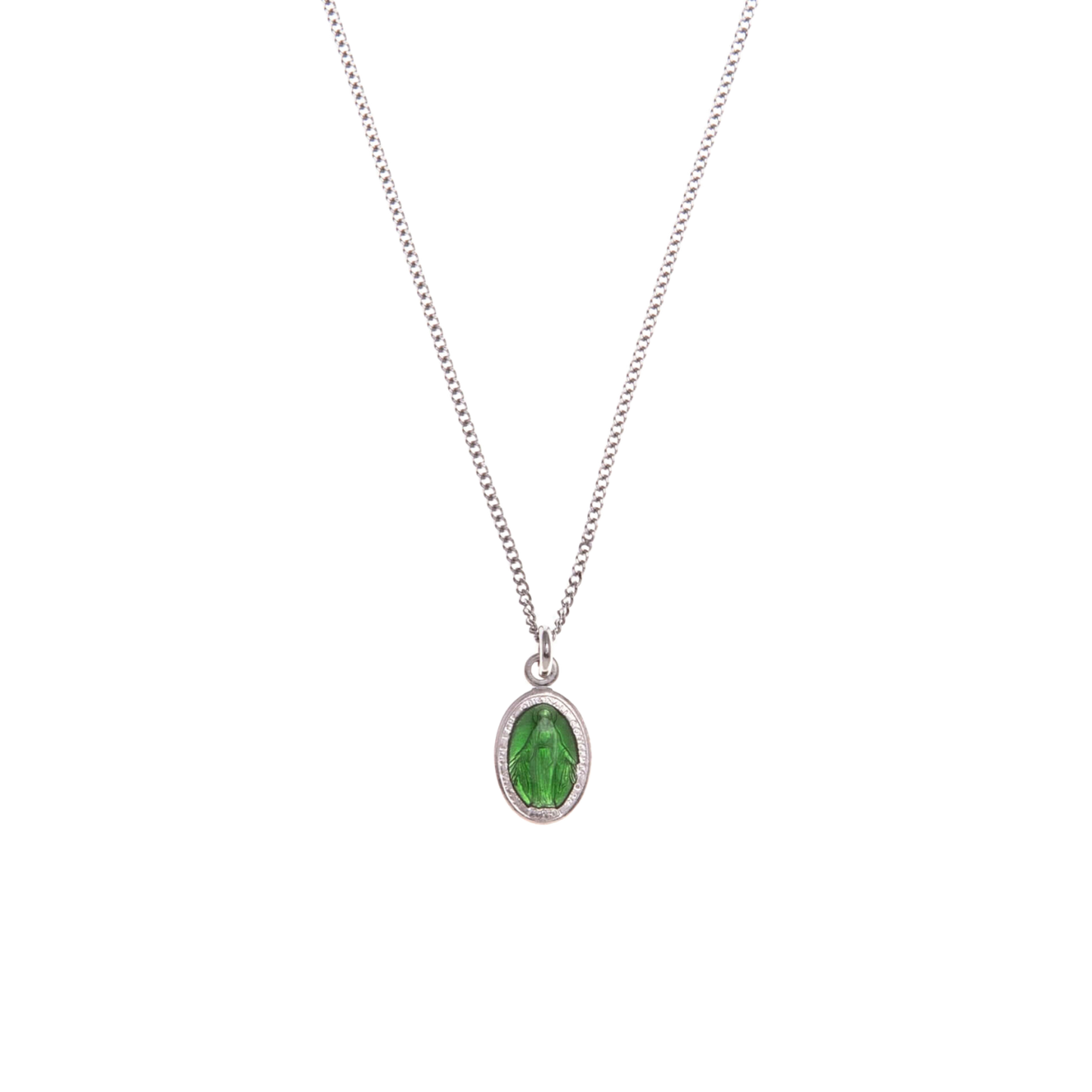 GREEN SAINTE MARIE CHARM COLLIER - ARGENT