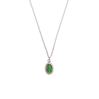 GREEN SAINTE MARIE CHARM COLLIER - ARGENT