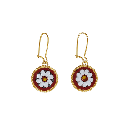 BOUCLES D'OREILLES - MICROMOSAIC BIJOUX - GOLDEN  METAL