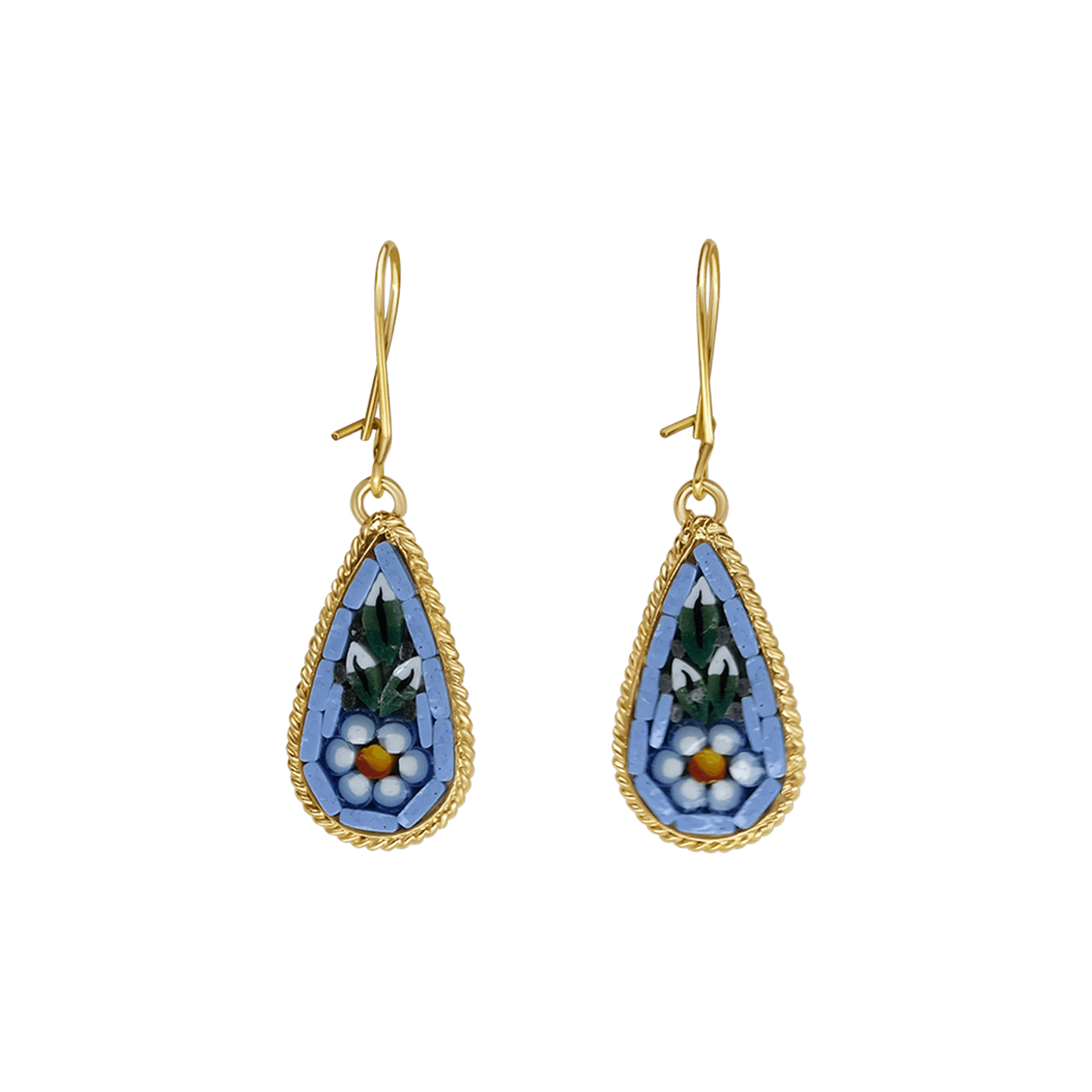 BOUCLES D'OREILLES - MICROMOSAIC BIJOUX - GOLDEN METAL