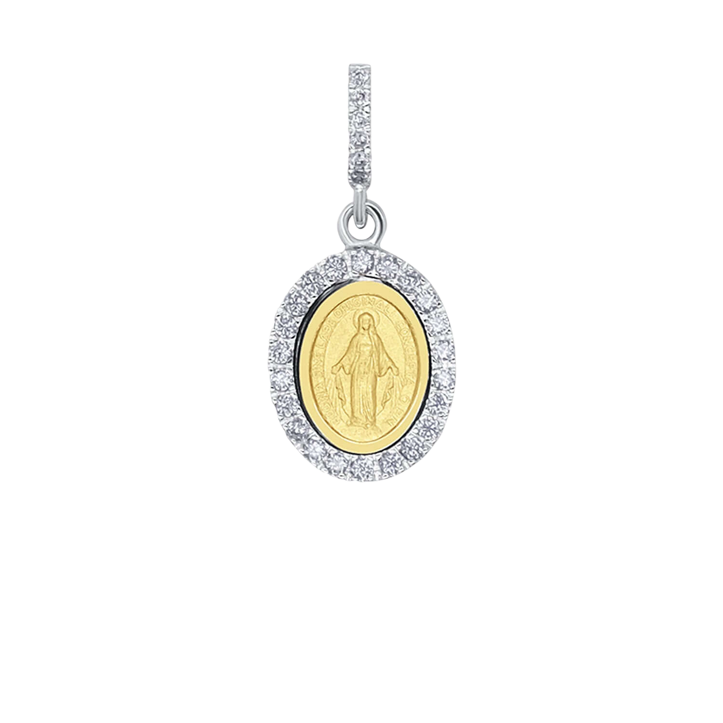 MIRACULOUS MÉDAILLE - ZIRCONIA MÉDAILLE - BICOLOR OR