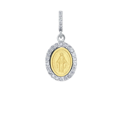 MIRACULOUS MÉDAILLE - ZIRCONIA MÉDAILLE - BICOLOR OR