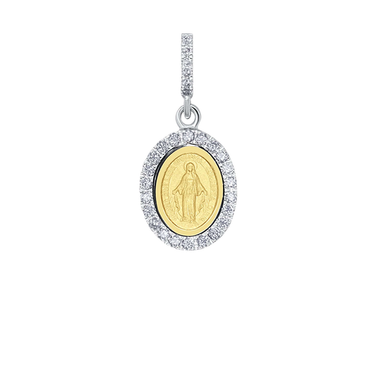 MIRACULOUS MÉDAILLE - ZIRCONIA MÉDAILLE - BICOLOR OR