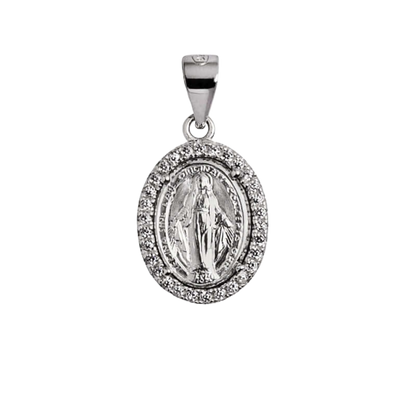 MIRACULOUS - ZIRCONIA MÉDAILLE - BLANC OR
