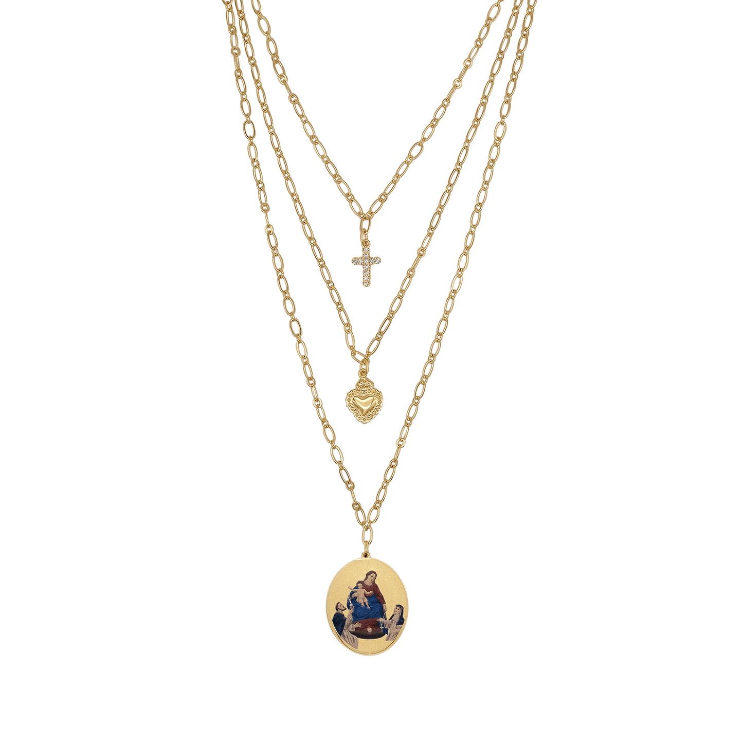 OUR LADY OF POMPEII - LAYERED COLLIER
