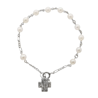 PERLE BRACELET CHAPELET - ARGENT