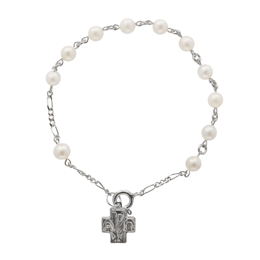 PERLE BRACELET CHAPELET - ARGENT