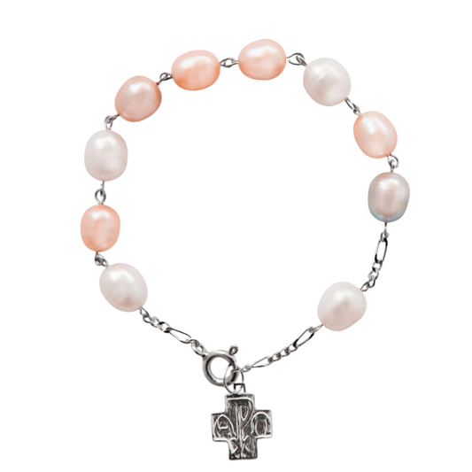 PERLE BEADS BRACELET CHAPELET - ARGENT