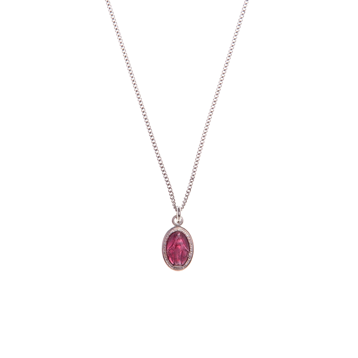 PINK SAINTE MARIE CHARM COLLIER - ARGENT