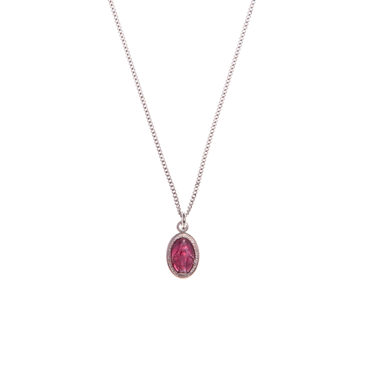 PINK SAINTE MARIE CHARM COLLIER - ARGENT