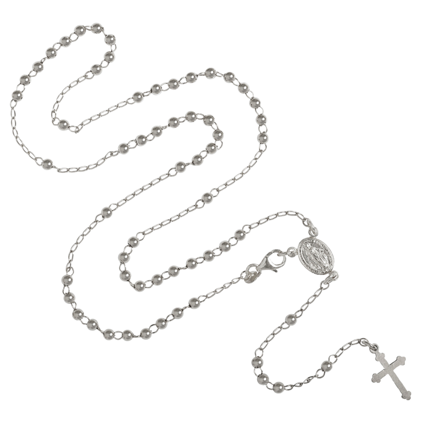 COLLIER CHAPELET - ARGENT